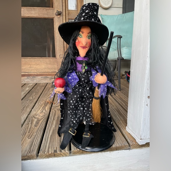 Annalee Black and Purple Witch Doll 24”